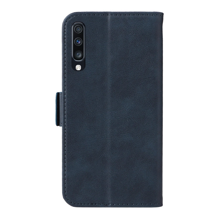 For Samsung Galaxy A70 Dual Buckle Card Wallet Calf Leather Phone Case