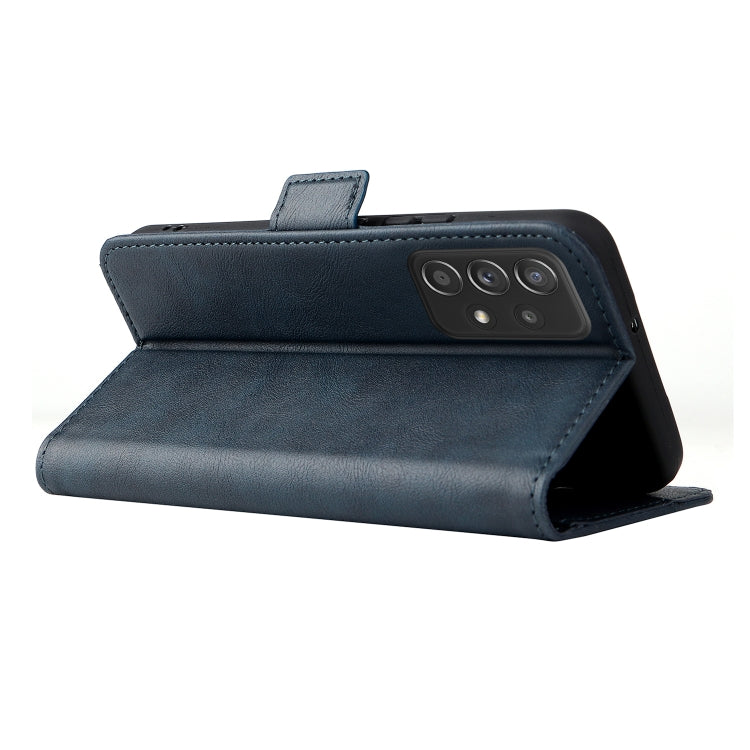 For Samsung Galaxy A52  5G / 4G Dual Buckle Card Wallet Calf Leather Phone Case