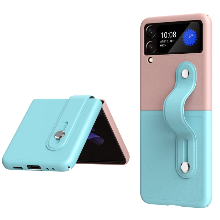 For Samsung Galaxy Z Flip3 5G Skin Contrast Wristband Folding Phone Case
