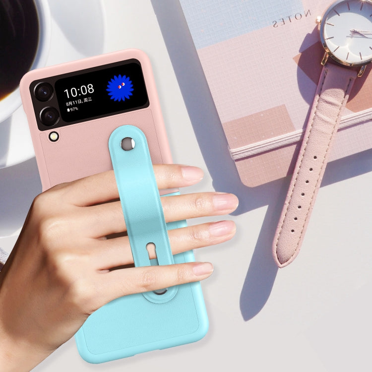 For Samsung Galaxy Z Flip3 5G Skin Contrast Wristband Folding Phone Case