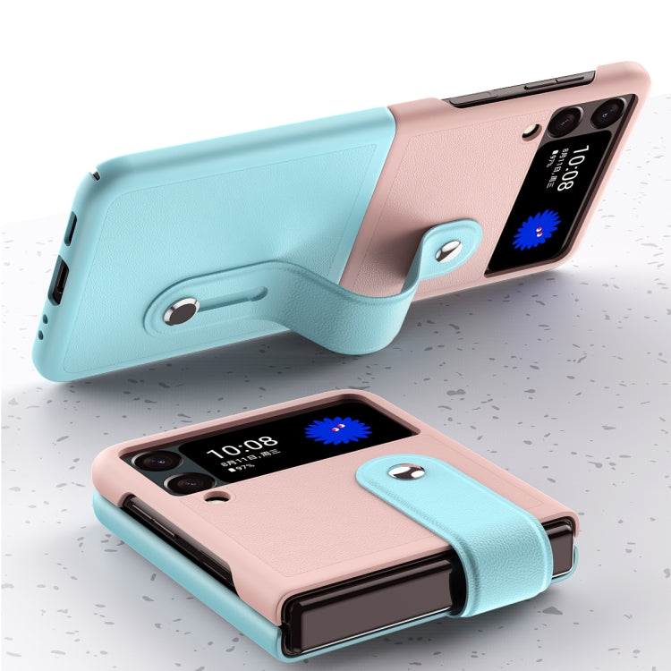 For Samsung Galaxy Z Flip3 5G Skin Contrast Wristband Folding Phone Case