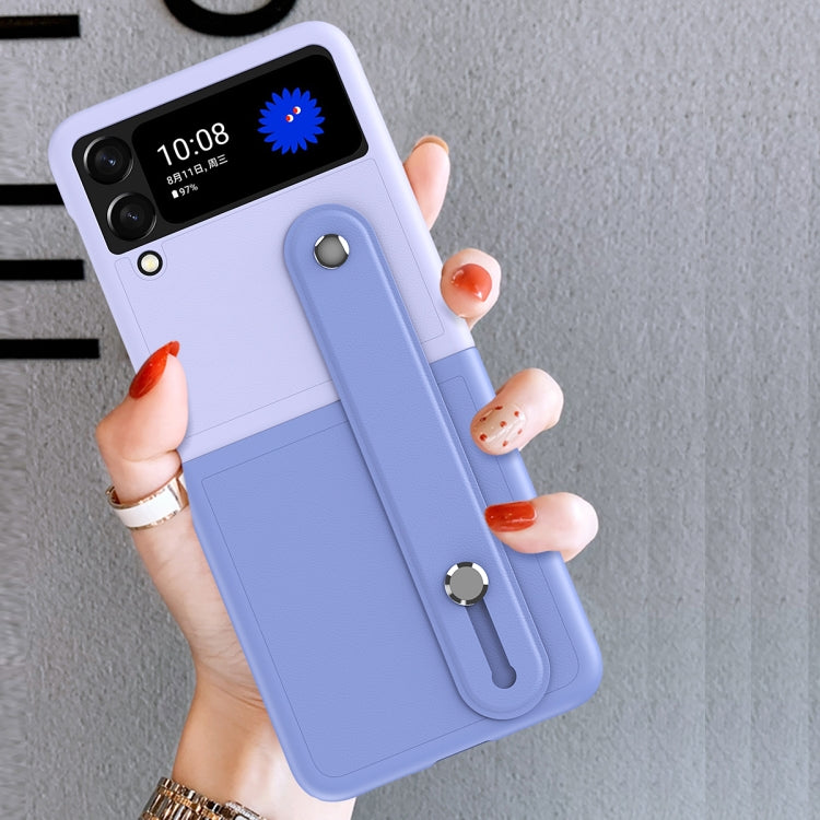 For Samsung Galaxy Z Flip3 5G Skin Contrast Wristband Folding Phone Case