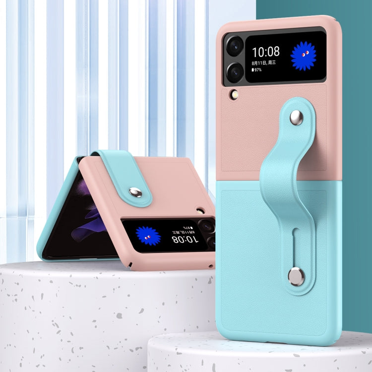 For Samsung Galaxy Z Flip3 5G Skin Contrast Wristband Folding Phone Case