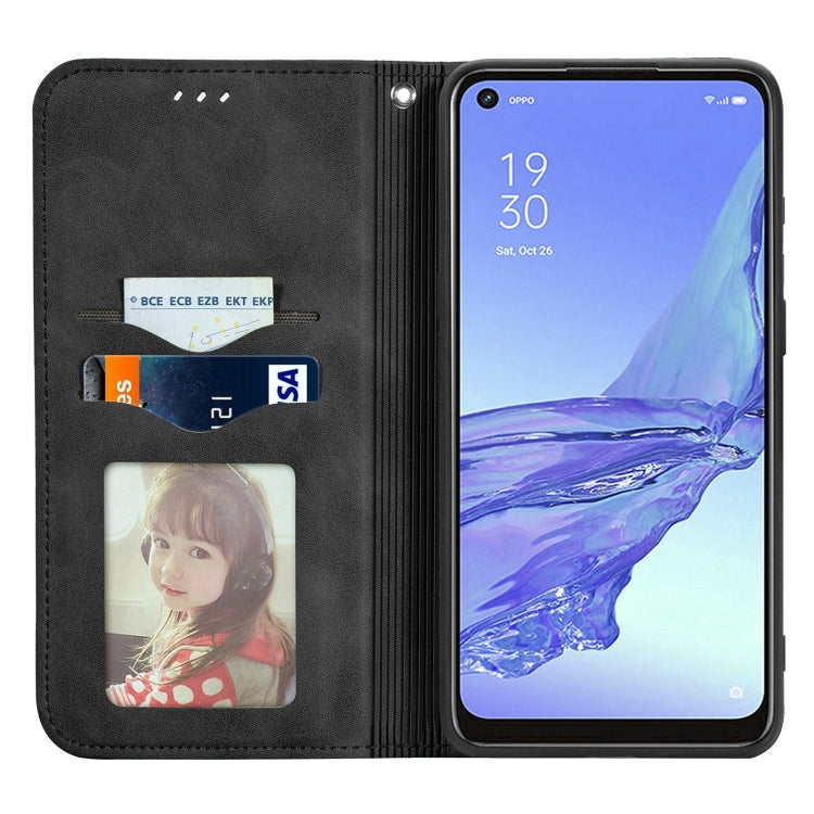 For OPPO A53 5G Retro Skin Feel Magnetic Horizontal Flip Leather Phone Case