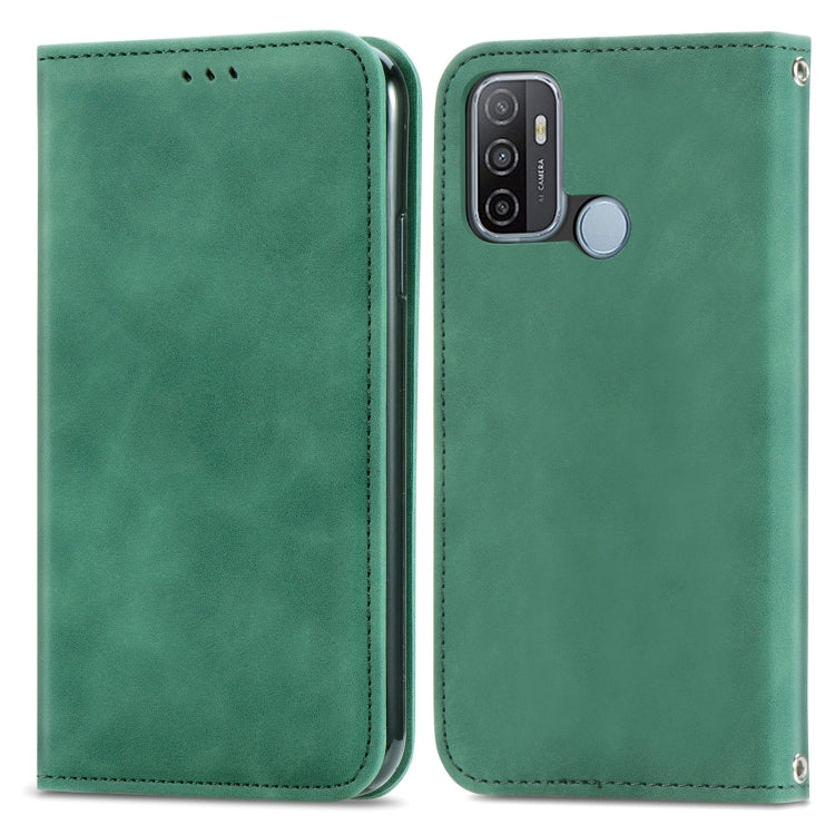 For OPPO A53 5G Retro Skin Feel Magnetic Horizontal Flip Leather Phone Case