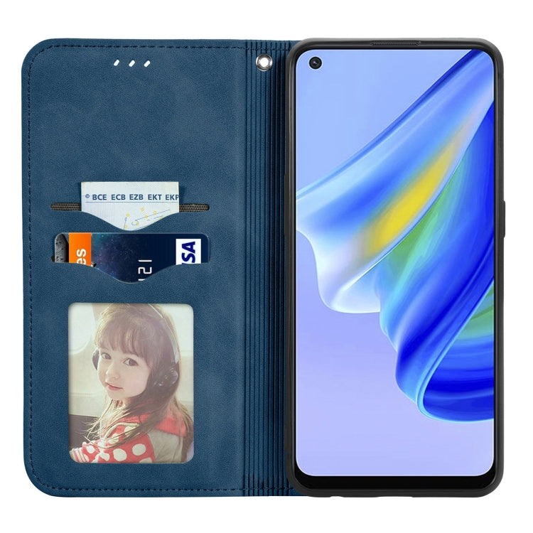 For OPPO A95 4G Retro Skin Feel Magnetic Horizontal Flip Leather Phone Case