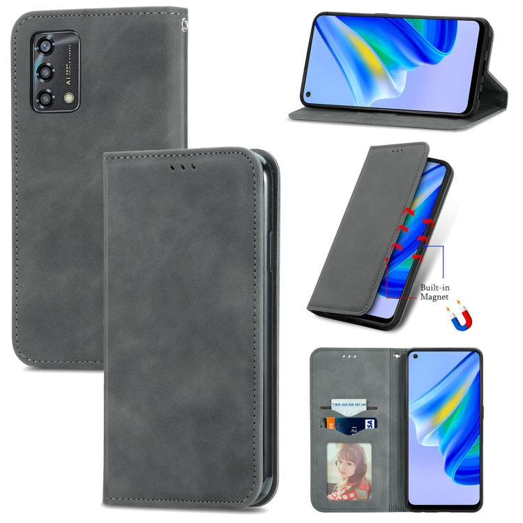 For OPPO A95 4G Retro Skin Feel Magnetic Horizontal Flip Leather Phone Case