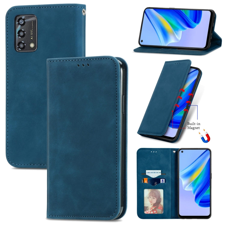 For OPPO A95 5G Retro Skin Feel Magnetic Horizontal Flip Leather Phone Case