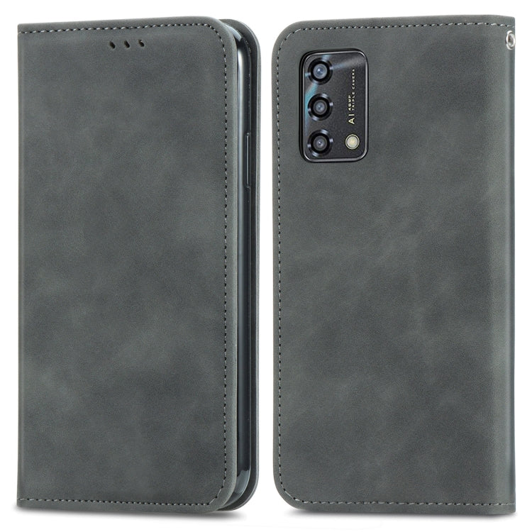 For OPPO A95 5G Retro Skin Feel Magnetic Horizontal Flip Leather Phone Case