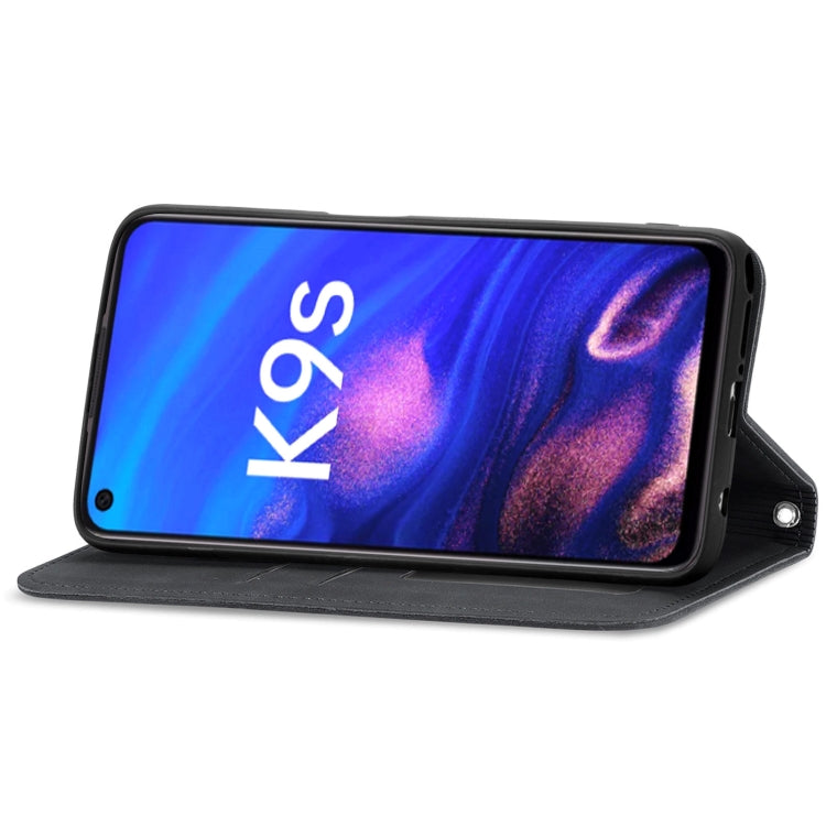 For OPPO K9s Retro Skin Feel Magnetic Horizontal Flip Leather Phone Case