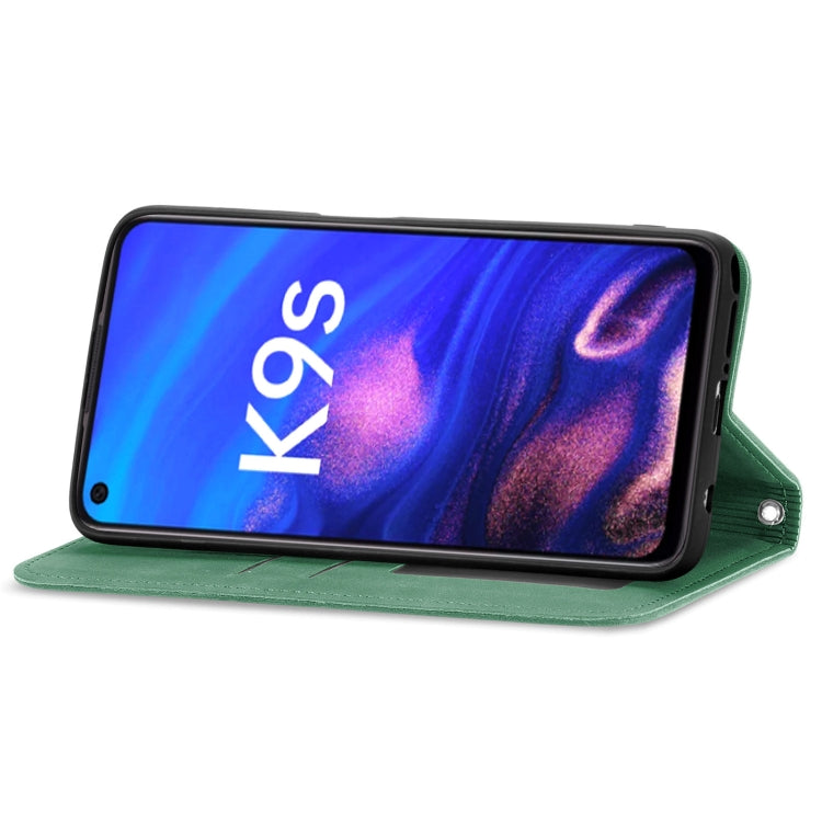 For OPPO K9s Retro Skin Feel Magnetic Horizontal Flip Leather Phone Case