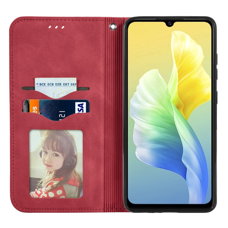 For vivo S10e Retro Skin Feel Magnetic Horizontal Flip Leather Phone Case