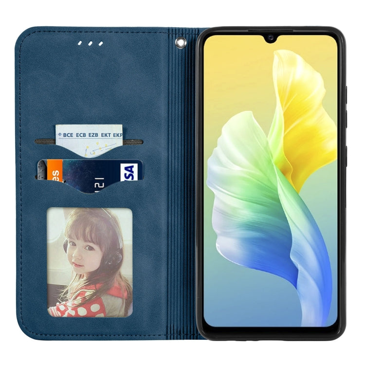 For vivo S10e Retro Skin Feel Magnetic Horizontal Flip Leather Phone Case