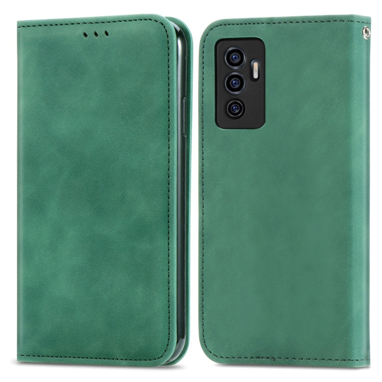 For vivo S10e Retro Skin Feel Magnetic Horizontal Flip Leather Phone Case