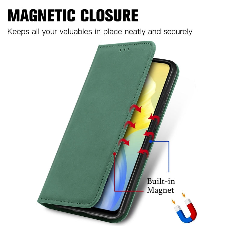 For vivo S10e Retro Skin Feel Magnetic Horizontal Flip Leather Phone Case