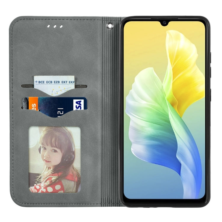 For vivo S10e Retro Skin Feel Magnetic Horizontal Flip Leather Phone Case