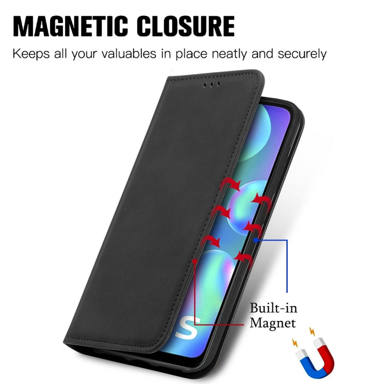 For vivo Y3s 2021 Retro Skin Feel Magnetic Horizontal Flip Leather Phone Case