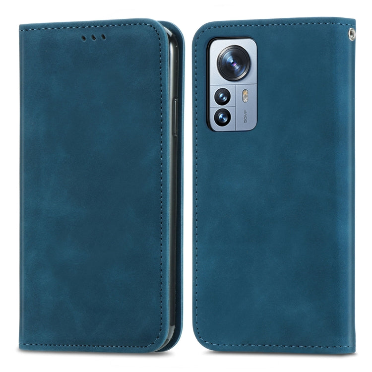 For Xiaomi 12 Pro Retro Skin Feel Magnetic Flip Leather Phone Case