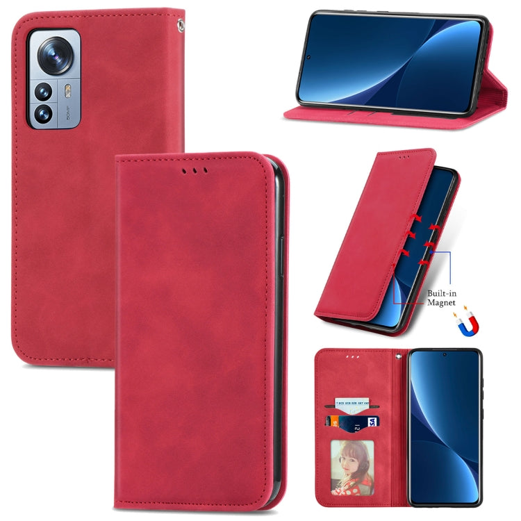 For Xiaomi 12 Pro Retro Skin Feel Magnetic Flip Leather Phone Case