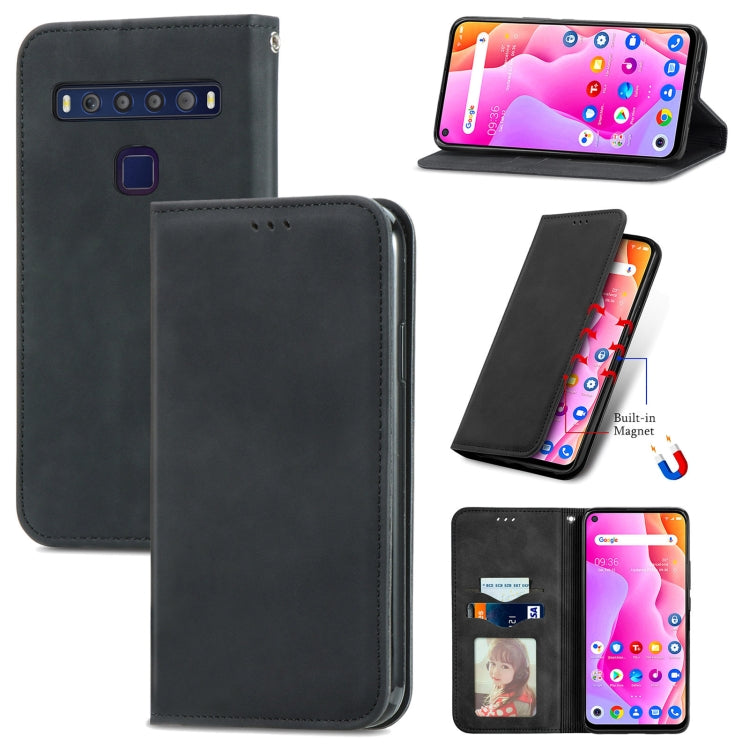 For TCL 10L Retro Skin Feel Magnetic Horizontal Flip Leather Phone Case