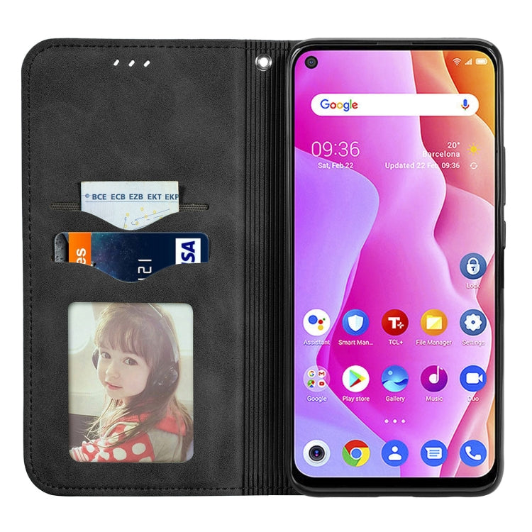 For TCL 10L Retro Skin Feel Magnetic Horizontal Flip Leather Phone Case