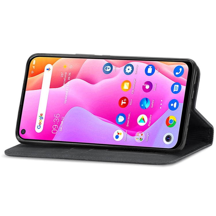 For TCL 10L Retro Skin Feel Magnetic Horizontal Flip Leather Phone Case