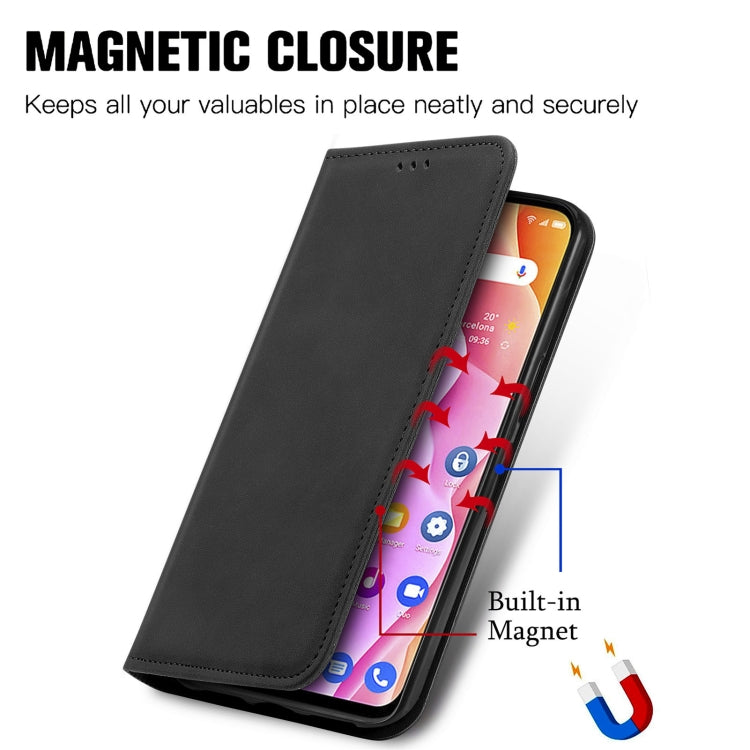 For TCL 10L Retro Skin Feel Magnetic Horizontal Flip Leather Phone Case