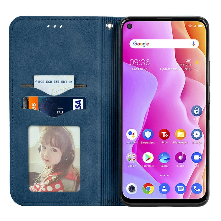 For TCL 10L Retro Skin Feel Magnetic Horizontal Flip Leather Phone Case