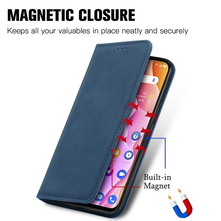 For TCL 10L Retro Skin Feel Magnetic Horizontal Flip Leather Phone Case