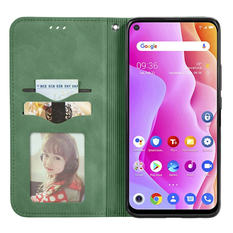 For TCL 10L Retro Skin Feel Magnetic Horizontal Flip Leather Phone Case