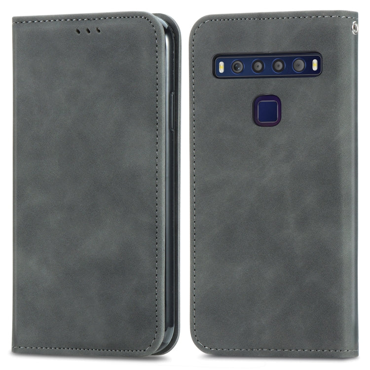 For TCL 10L Retro Skin Feel Magnetic Horizontal Flip Leather Phone Case