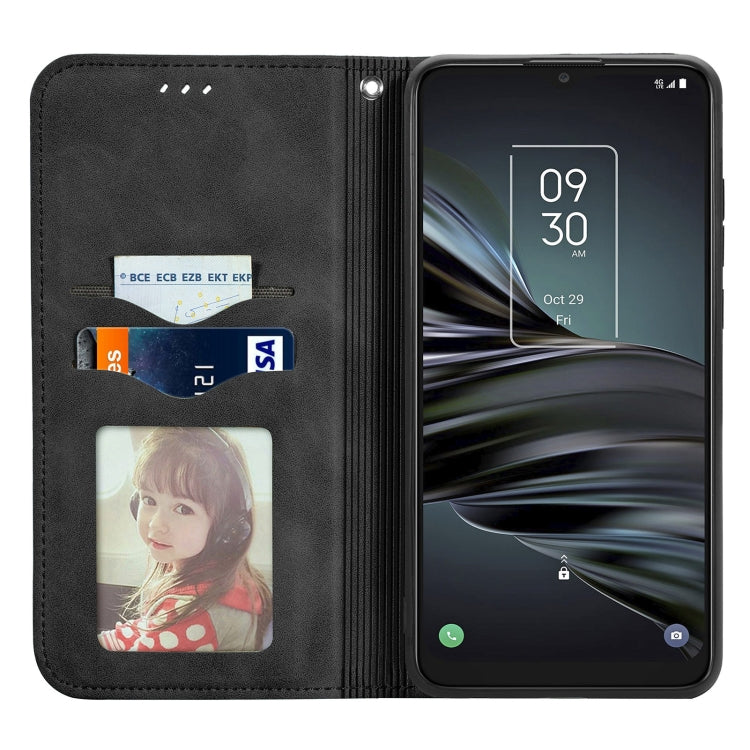 For TCL 20 XE Retro Skin Feel Magnetic Horizontal Flip Leather Phone Case
