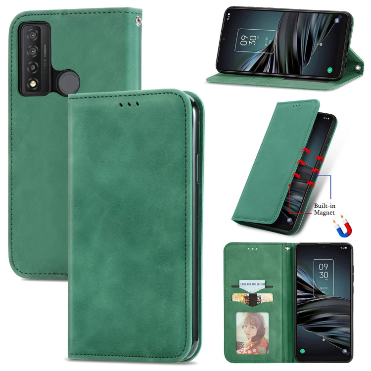 For TCL 20 XE Retro Skin Feel Magnetic Horizontal Flip Leather Phone Case