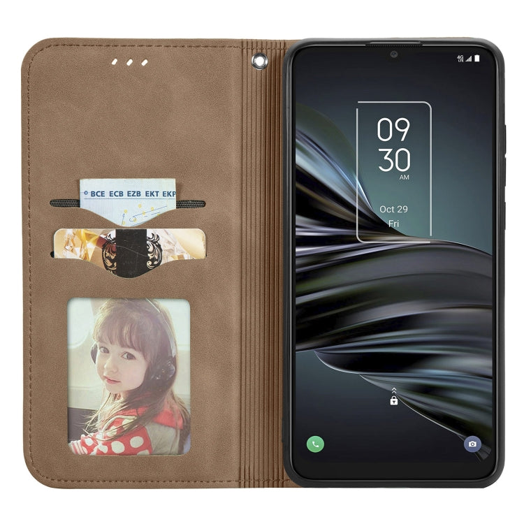 For TCL 20 XE Retro Skin Feel Magnetic Horizontal Flip Leather Phone Case