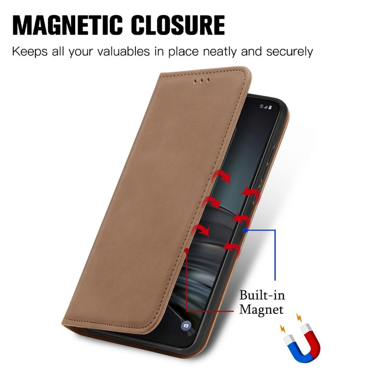 For TCL 20 XE Retro Skin Feel Magnetic Horizontal Flip Leather Phone Case