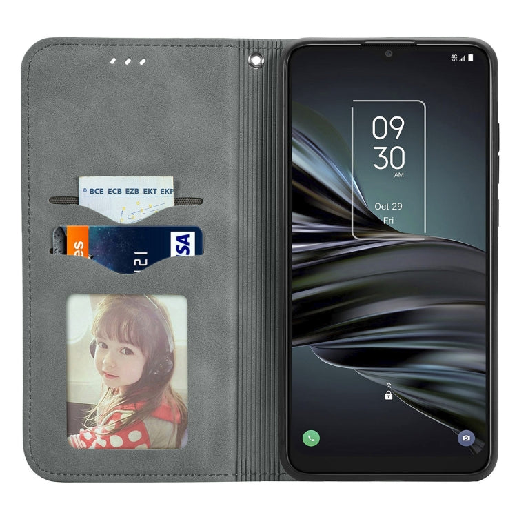 For TCL 20 XE Retro Skin Feel Magnetic Horizontal Flip Leather Phone Case