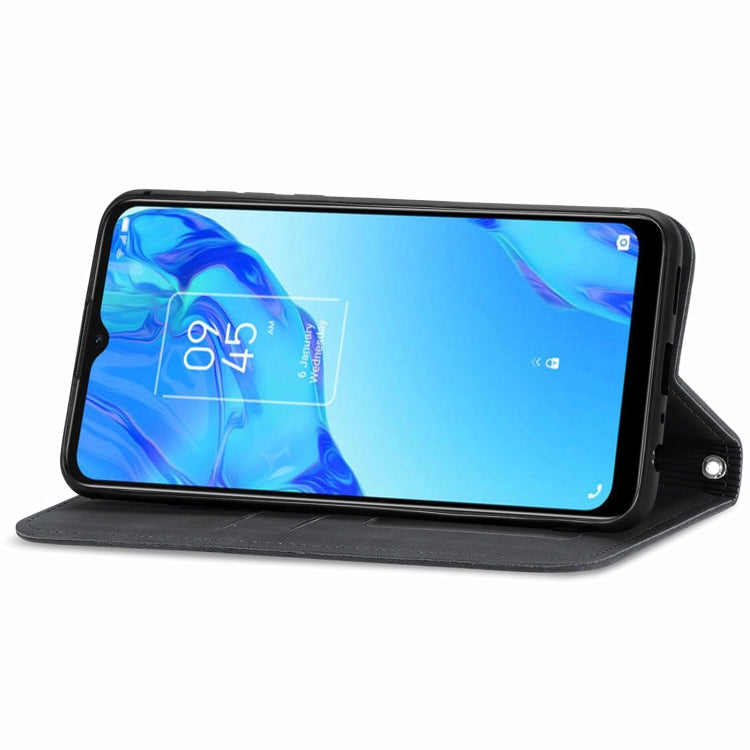 For TCL 20B Retro Skin Feel Magnetic Horizontal Flip Leather Phone Case