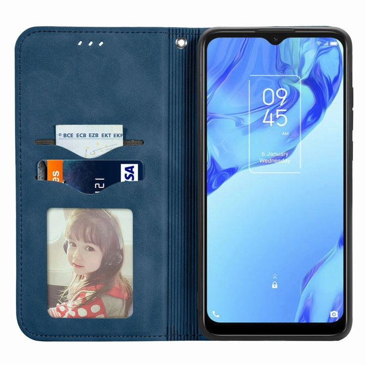 For TCL 20B Retro Skin Feel Magnetic Horizontal Flip Leather Phone Case