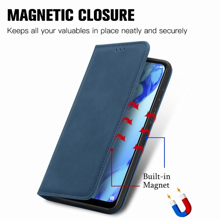 For TCL 20B Retro Skin Feel Magnetic Horizontal Flip Leather Phone Case