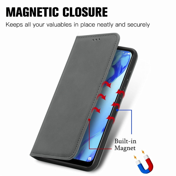 For TCL 20B Retro Skin Feel Magnetic Horizontal Flip Leather Phone Case