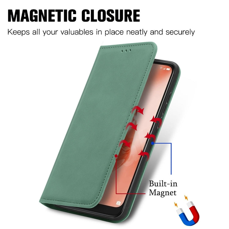 For TCL 205 Retro Skin Feel Magnetic Horizontal Flip Leather Phone Case