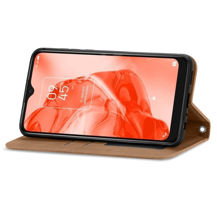 For TCL 205 Retro Skin Feel Magnetic Horizontal Flip Leather Phone Case