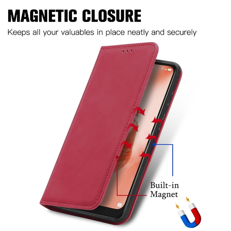 For TCL 205 Retro Skin Feel Magnetic Horizontal Flip Leather Phone Case
