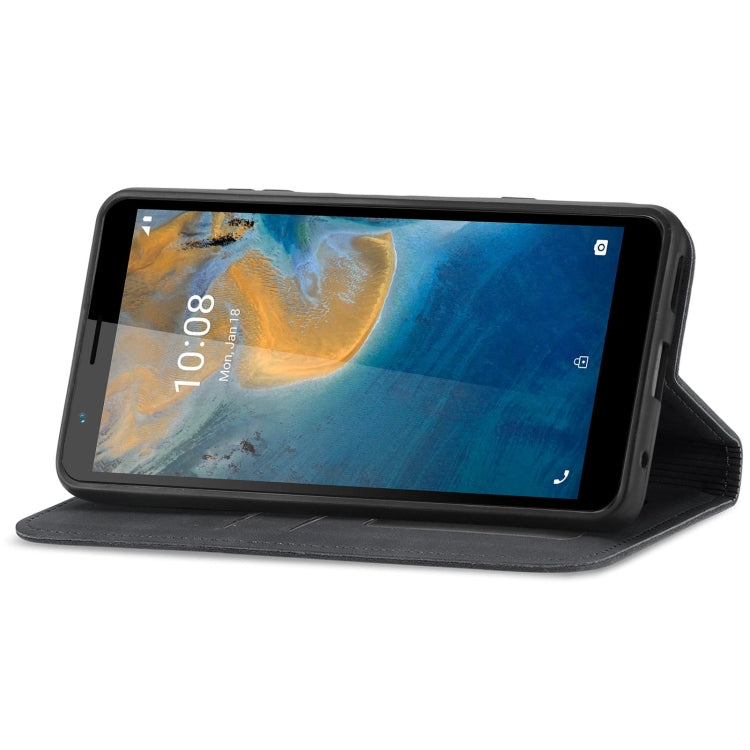 For ZTE Blade A31 Retro Skin Feel Magnetic Horizontal Flip Leather Phone Case