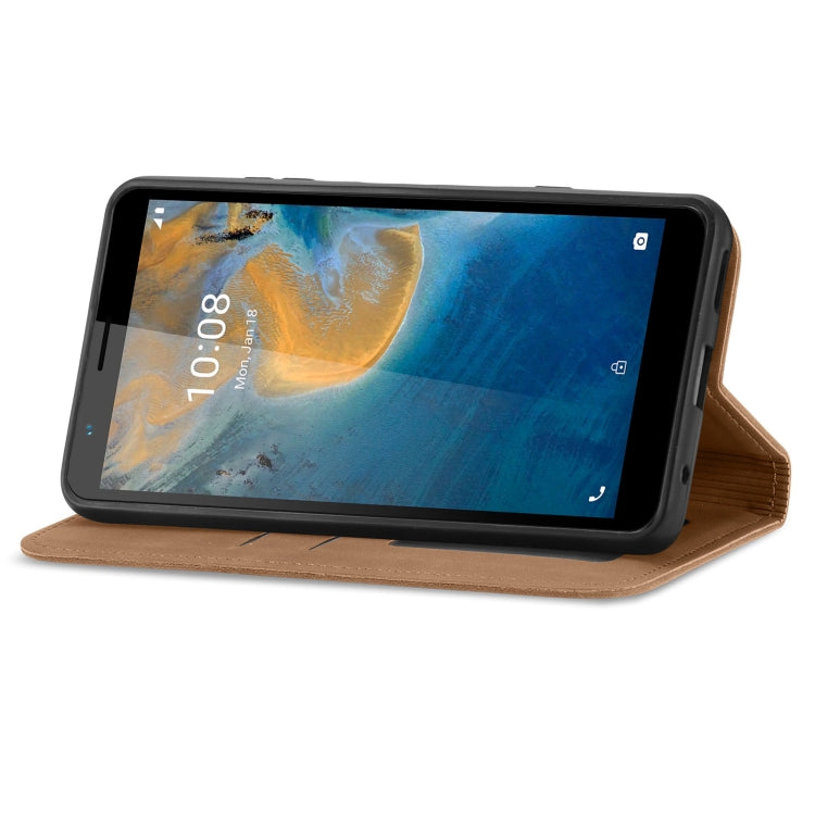 For ZTE Blade A31 Retro Skin Feel Magnetic Horizontal Flip Leather Phone Case