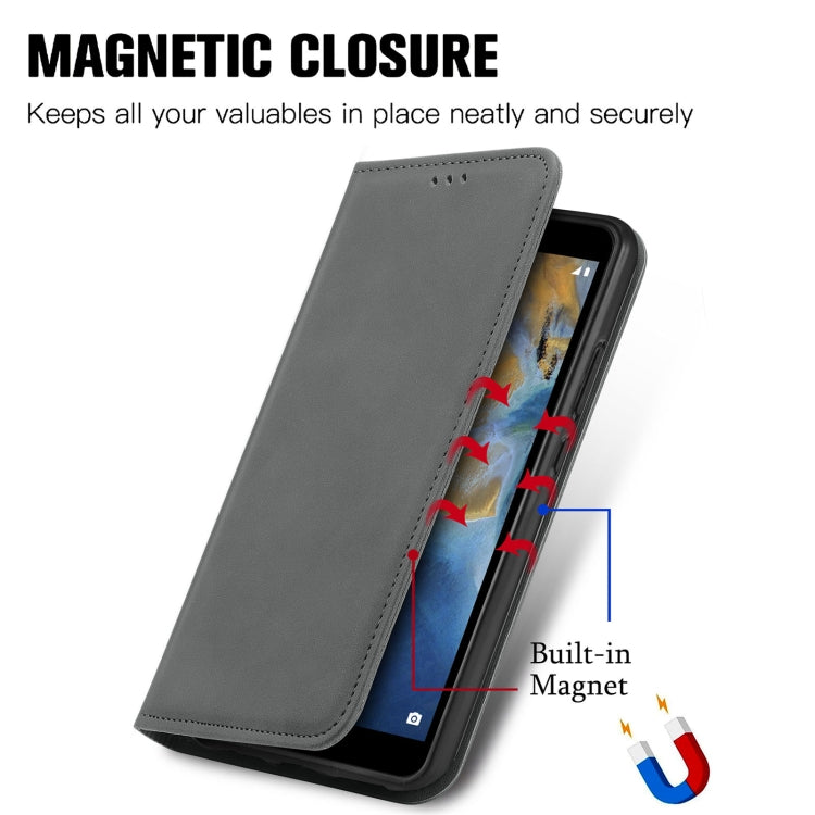 For ZTE Blade A31 Retro Skin Feel Magnetic Horizontal Flip Leather Phone Case
