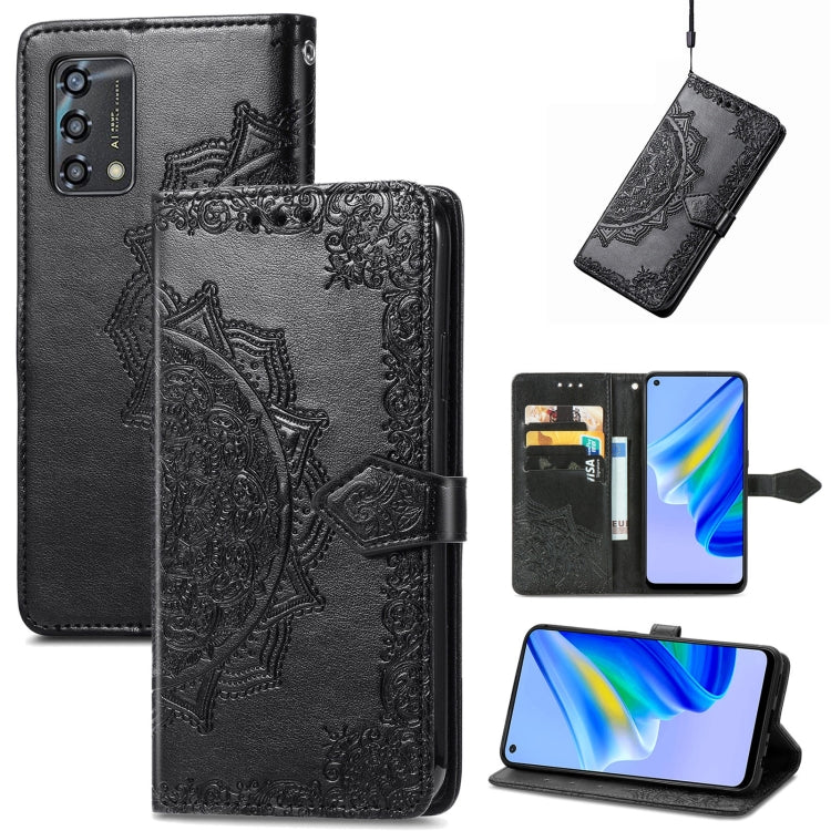For OPPO A95 4G Mandala Flower Embossed Horizontal Flip Leather Phone Case