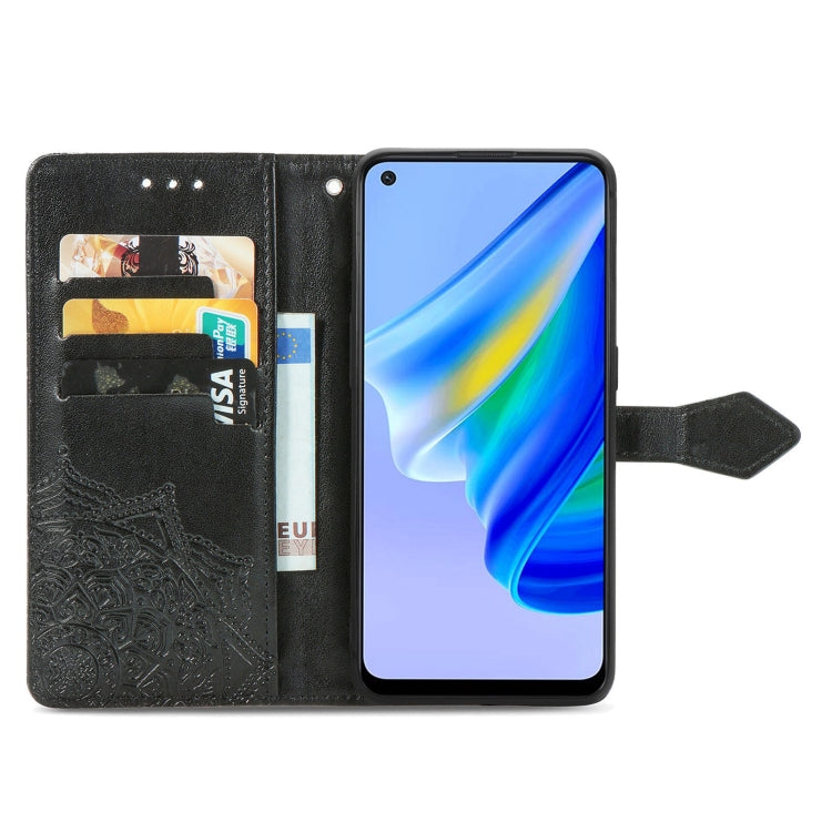 For OPPO A95 4G Mandala Flower Embossed Horizontal Flip Leather Phone Case