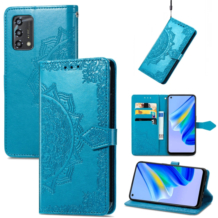 For OPPO A95 4G Mandala Flower Embossed Horizontal Flip Leather Phone Case