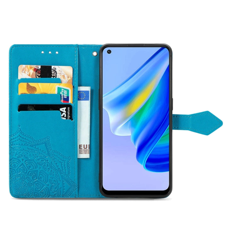 For OPPO A95 4G Mandala Flower Embossed Horizontal Flip Leather Phone Case